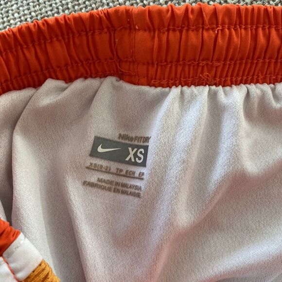 Nike Dri-Fit Orange White Athletic Shorts Size XS - Picture 10 of 13